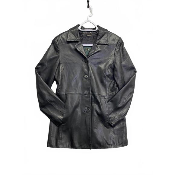 Danier Jackets & Blazers - Vintage Y2K Danier Black Very Soft and Supple Leather Women's Jacket Blazer sz 4